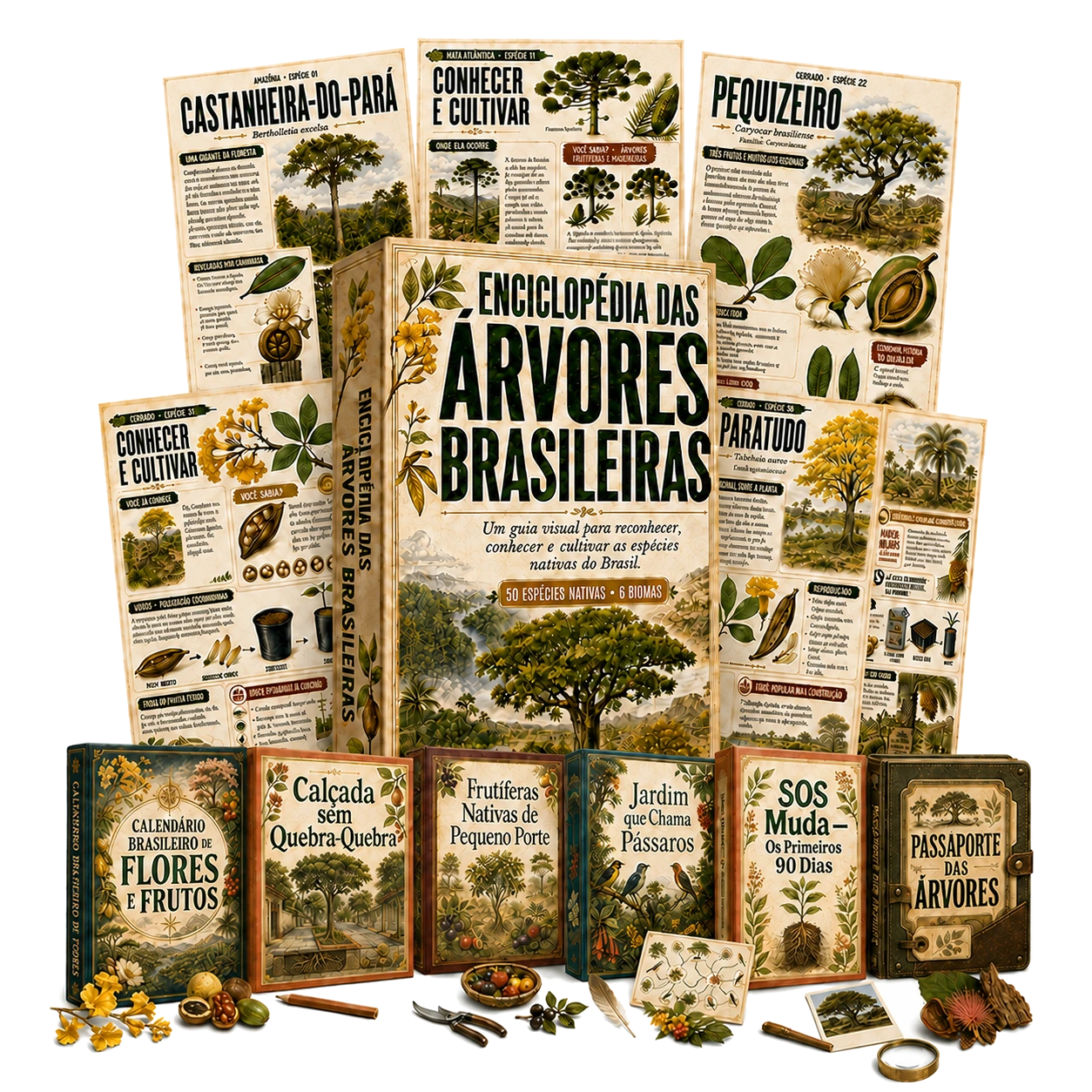 Enciclopédia das Árvores Brasileiras com os seis bônus do Plano Completo